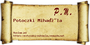 Potoczki Mihaéla névjegykártya